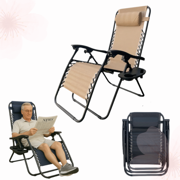 Silla Gravedad Cero Beige - Image 2