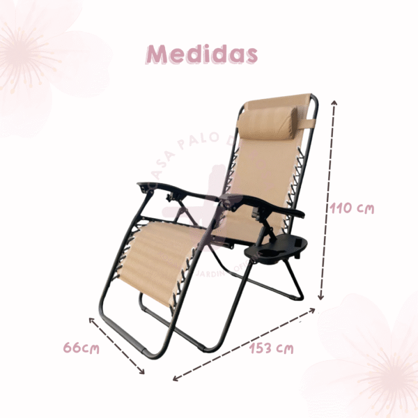 Silla Gravedad Cero Beige - Image 4