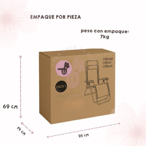Silla Gravedad Cero Beige - Image 8