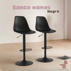 Banco Eames Negro Duo (2 pzas.)