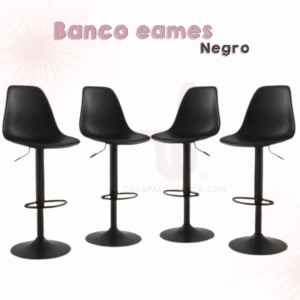 Banco Eames Negro pack 4 pzas.