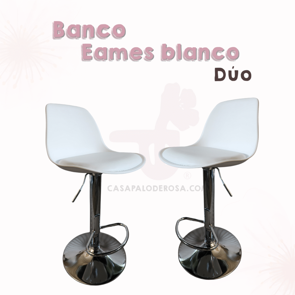 Banco Eames Blanco Dúo (2pzas.)