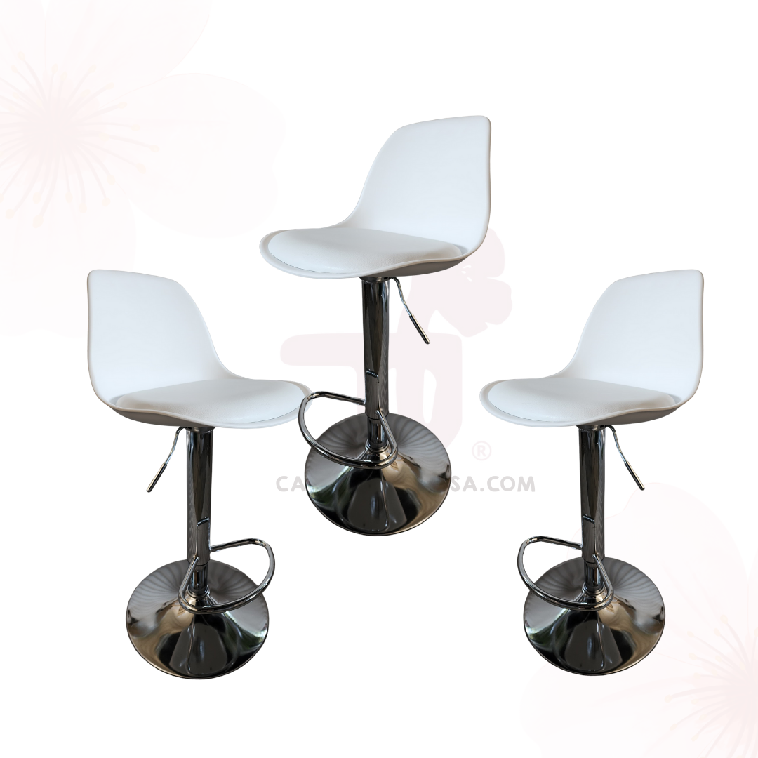 Banco Eames Blanco pack 3pzas.