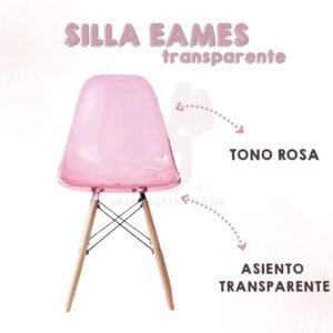 Silla Eames Transparente Rosa