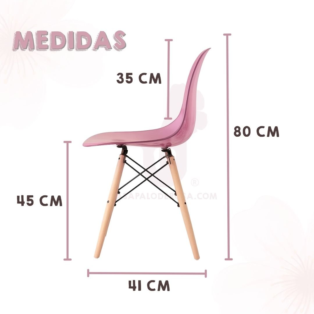 Silla Eames Transparente Rosa - Image 7