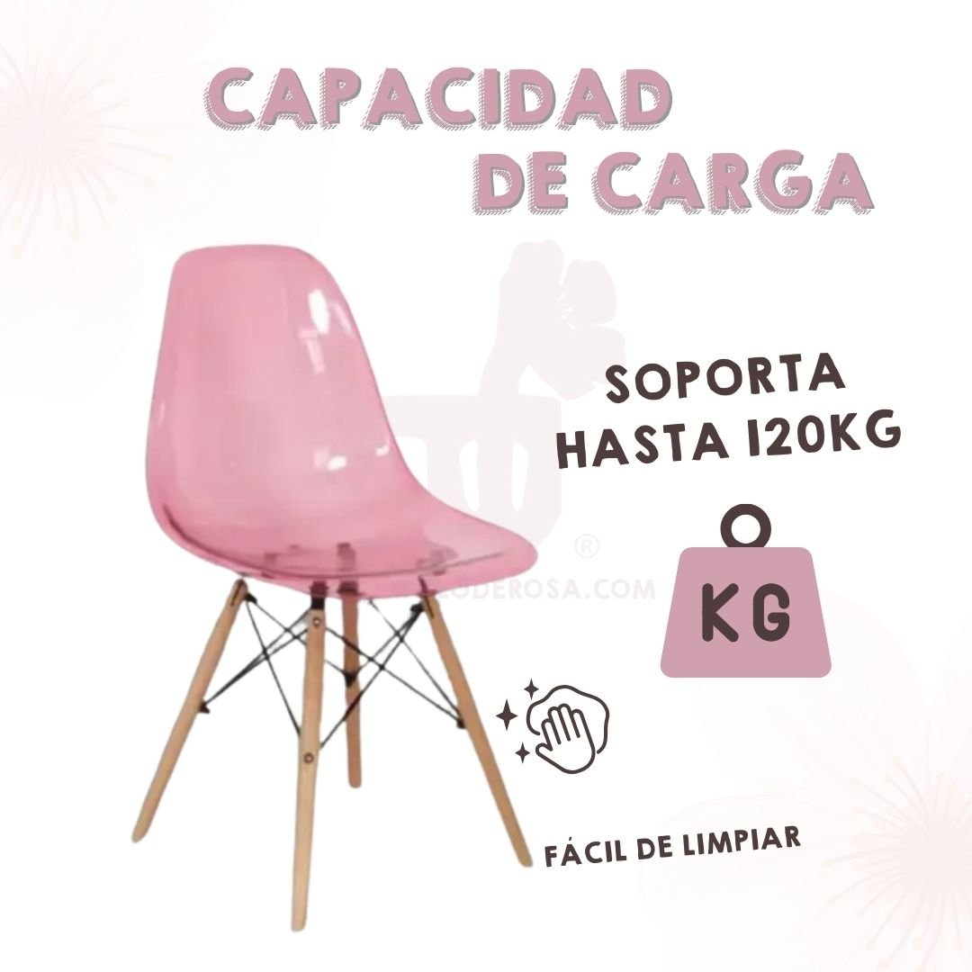 Silla Eames Transparente Rosa - Image 8