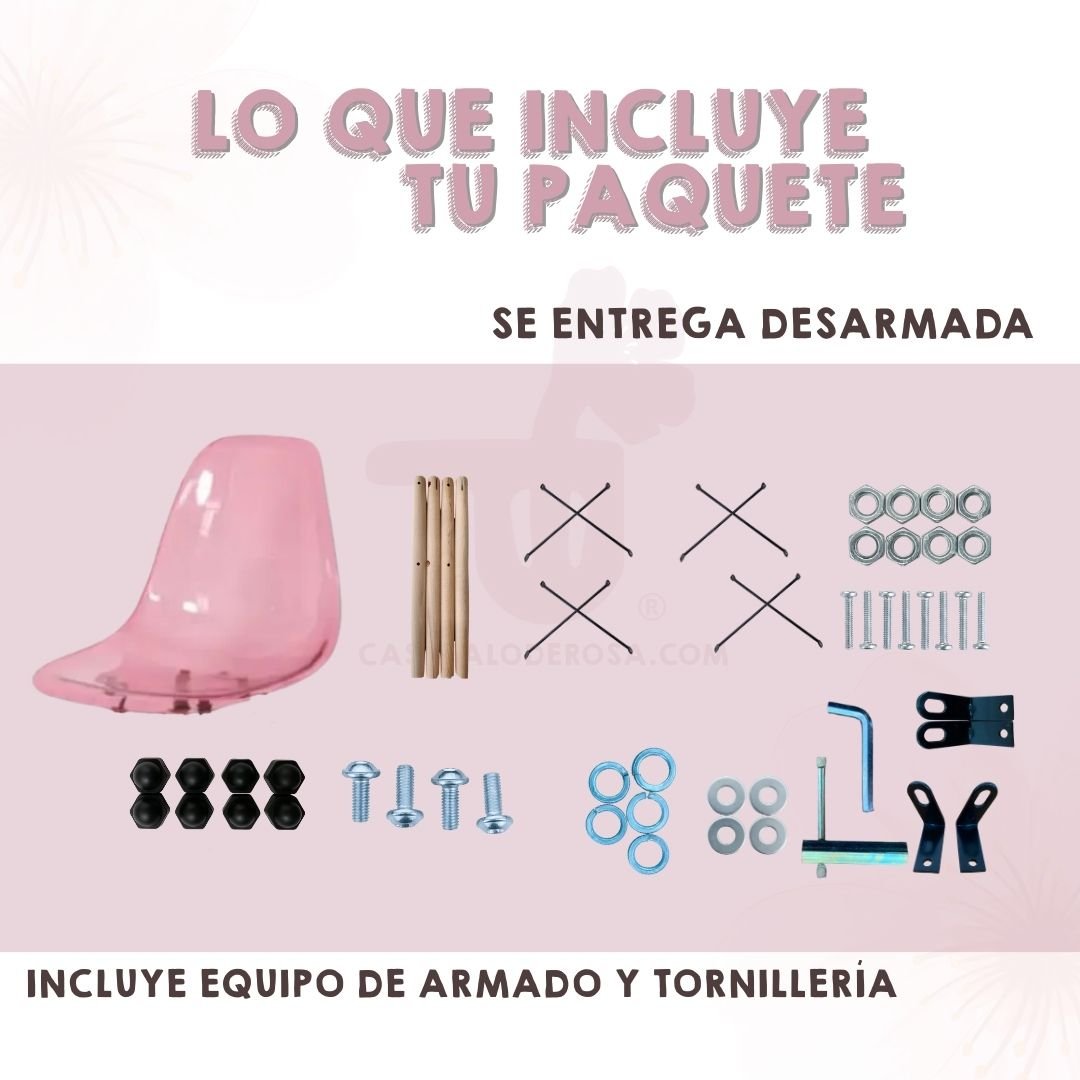 Silla Eames Transparente Rosa - Image 9