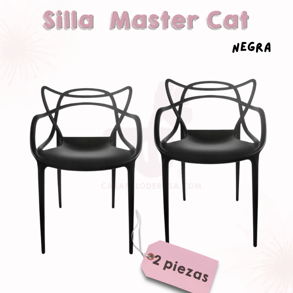 Silla Master Cat negra 2 piezas