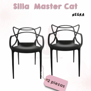 Silla Master Cat negra 2 piezas