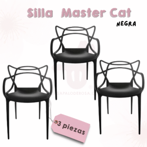 Silla Master Cat negra 3 piezas