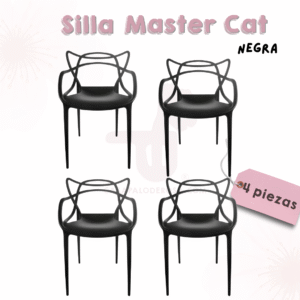 Silla Master Cat negra 4 piezas