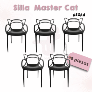 Silla Master Cat negra 5 piezas
