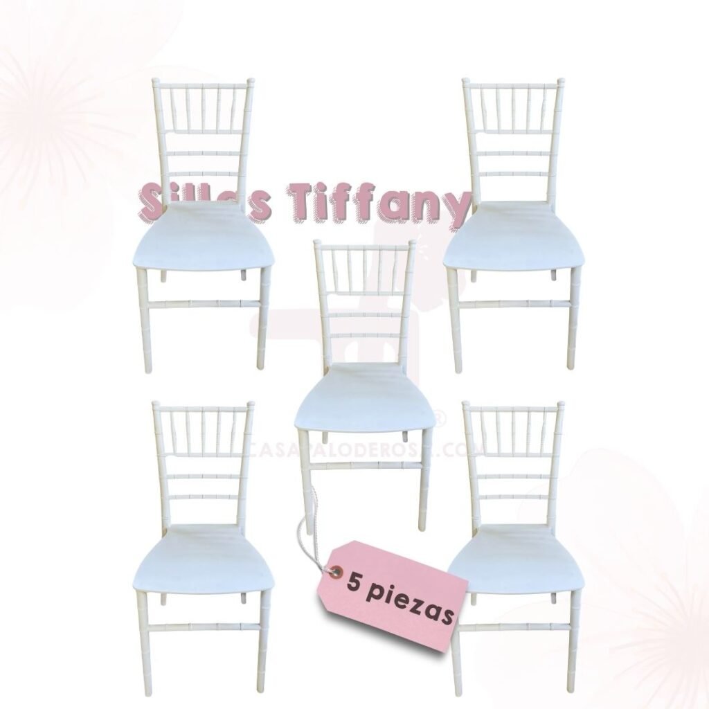 Sillas Tiffany 5 piezas