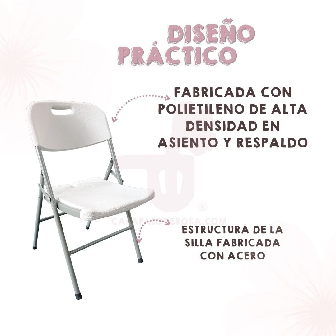 Silla plegable blanca - Image 10