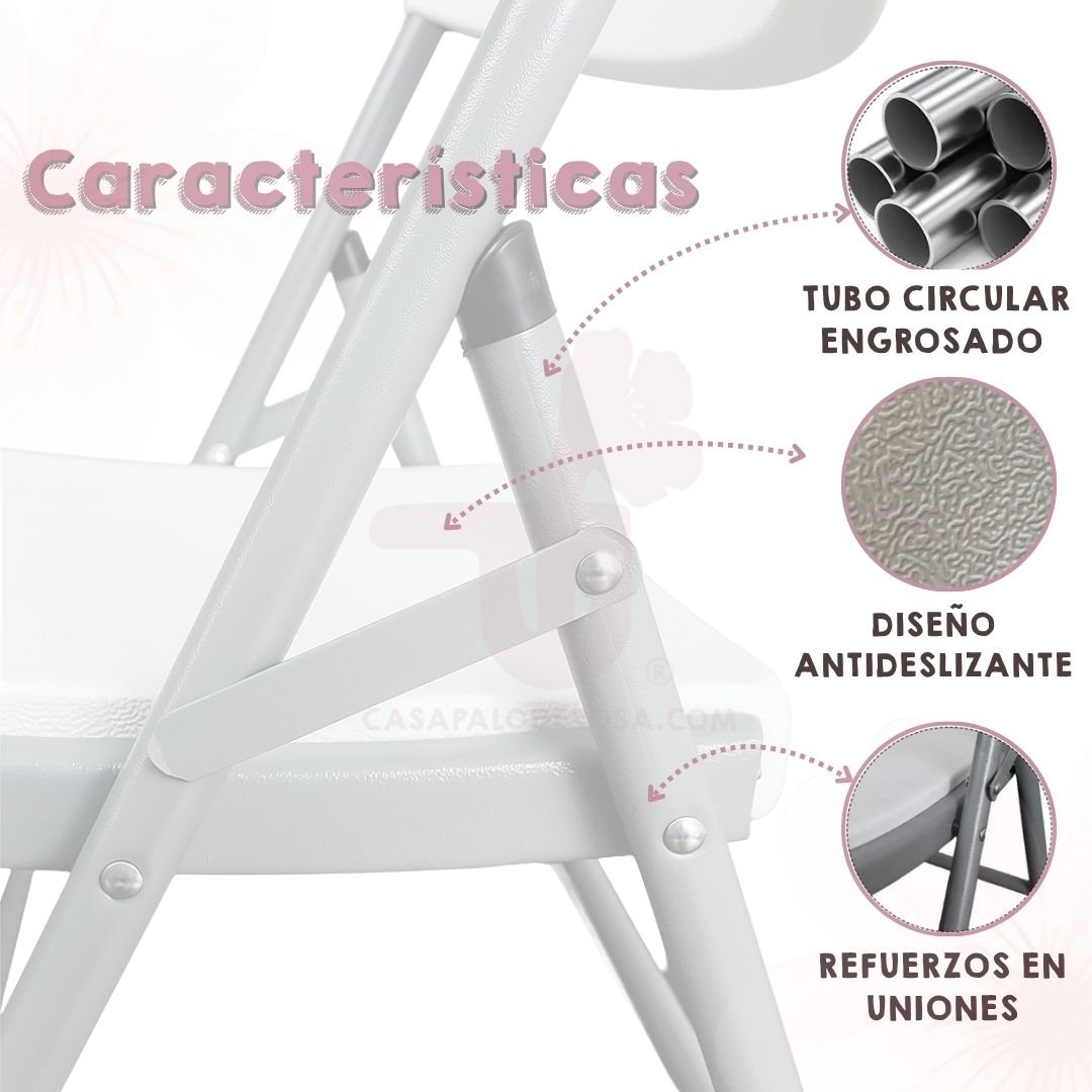 Silla plegable blanca - Image 4