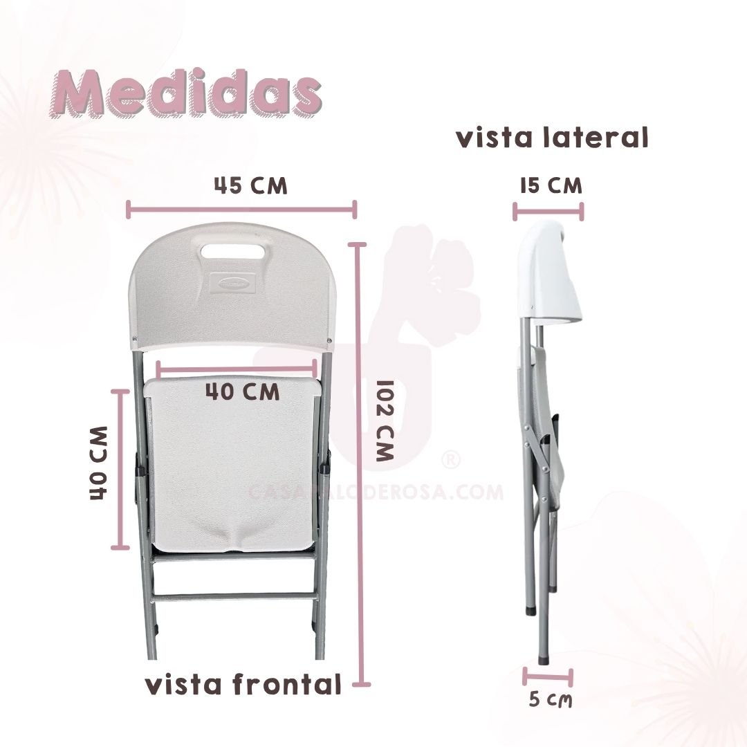 Silla plegable blanca - Image 5