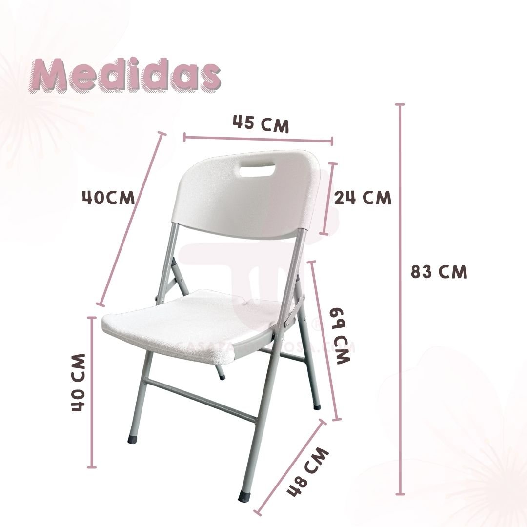 Silla plegable blanca - Image 6