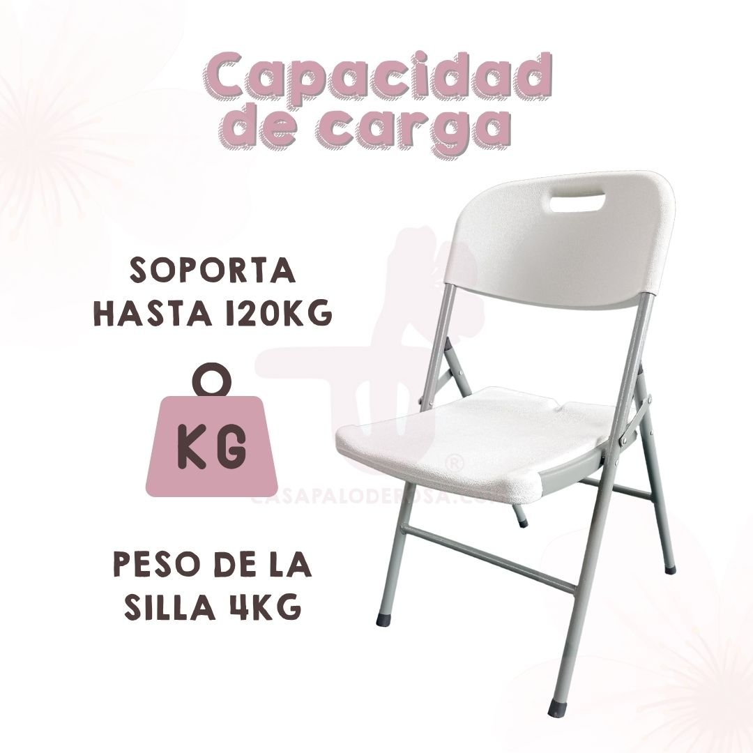 Silla plegable blanca - Image 7